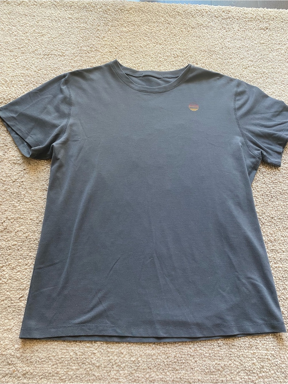 Marine Layer Air Crew Tee Men's Size L Dark Gray Short Sleeve Technical Shirt